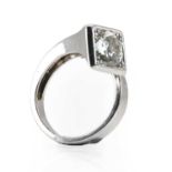 A Continental platinum diamond ring,