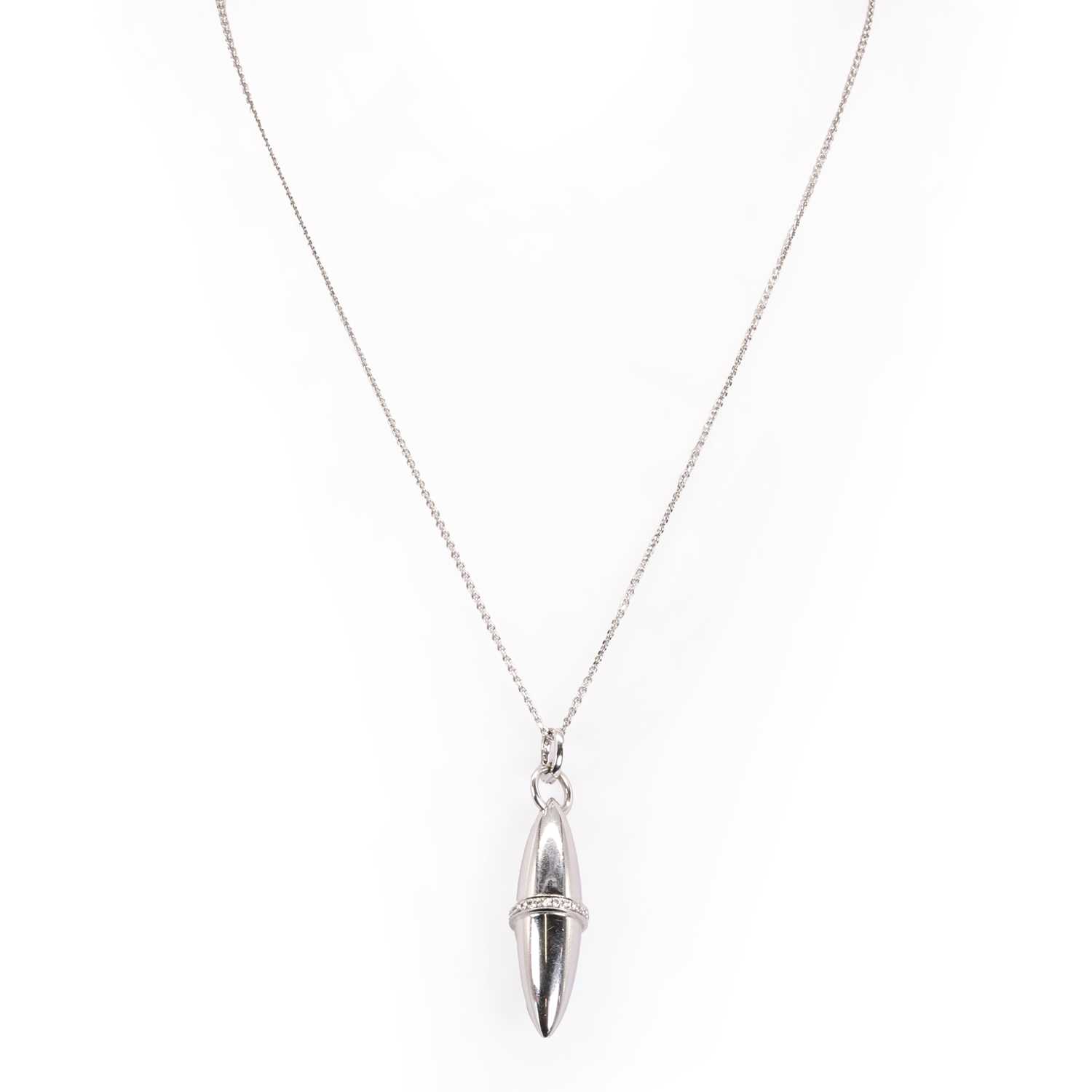 An 18ct white gold diamond 'Velocity' pendant, by Boodles, - Image 2 of 3