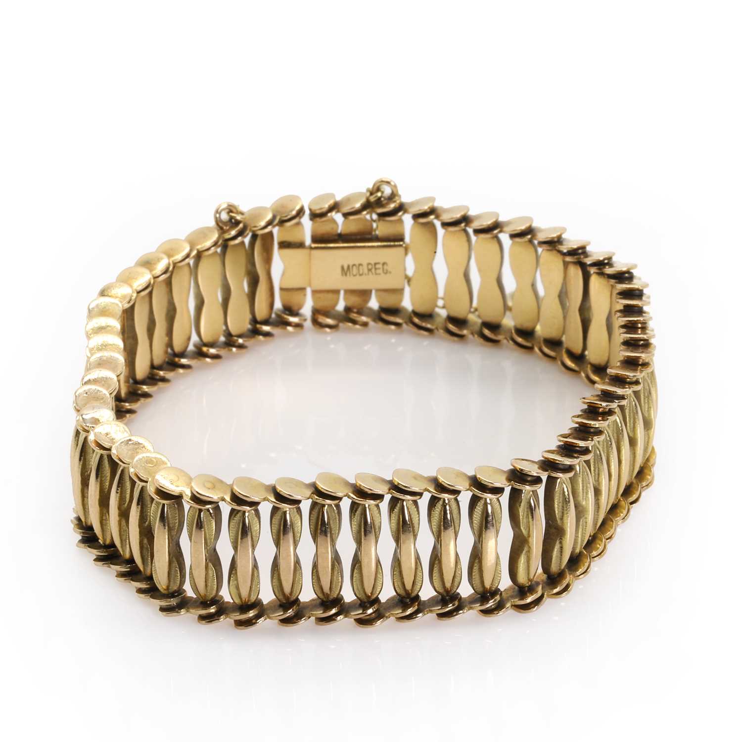 A Mid Century Spanish gold bracelet, - Image 3 of 3