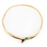 A jade and diamond collar necklace,