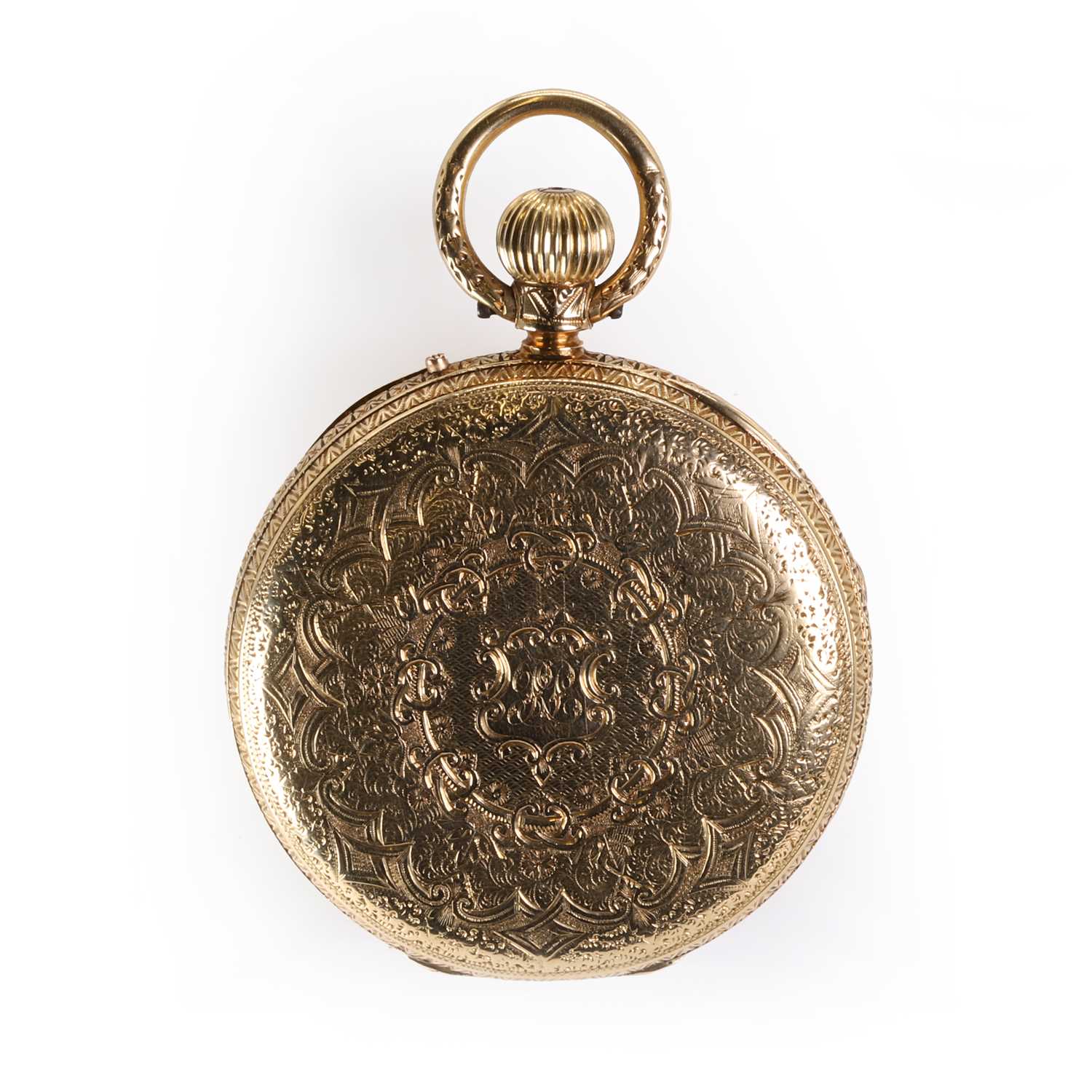 An 18ct gold top wind open faced pocket watch, by John Bennett, - Image 2 of 3