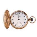 A 9ct gold Waltham U.S.A. mechanical side wind pocket watch,