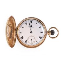 A 9ct gold Waltham U.S.A. mechanical side wind pocket watch,