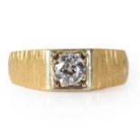 An 18ct gold single stone diamond ring, c.1978,