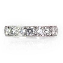 A diamond half eternity ring,