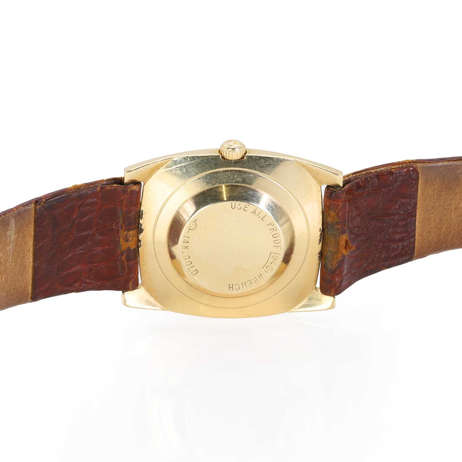 A gold Le Coultre Master Mariner automatic strap watch, - Image 2 of 3