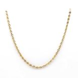 An 18ct two colour gold anchor link chain, by Cartier,
