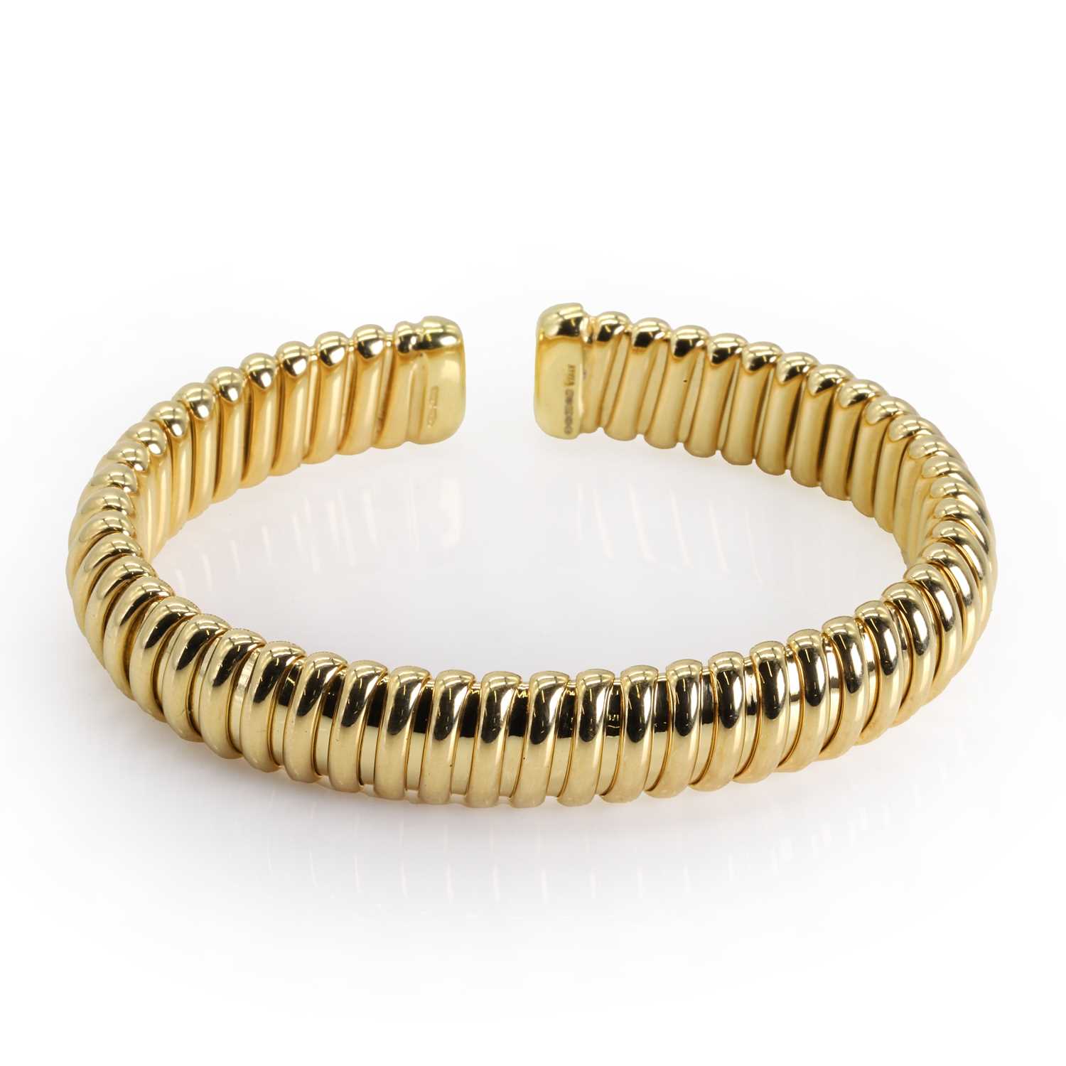 An 18ct gold torque bangle, by Mappin & Webb, - Image 3 of 3