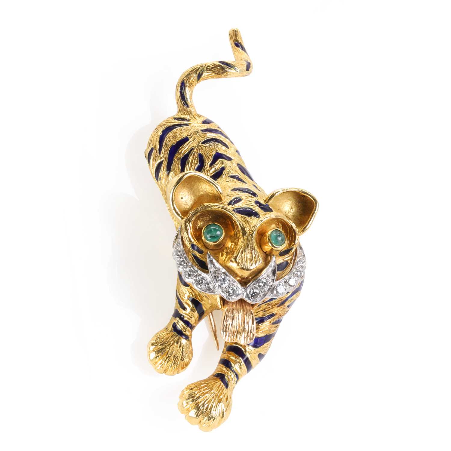 An 18ct gold, enamel and diamond novelty brooch, by Kutchinsky, - Image 2 of 4