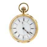 An 18ct gold pocket watch, by WT Story,
