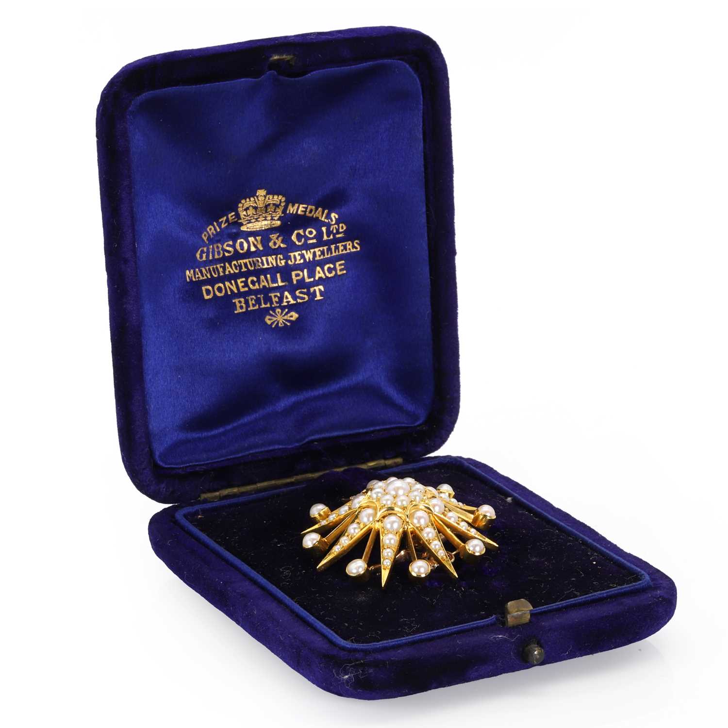 An Edwardian gold and pearl starburst brooch, - Image 2 of 3