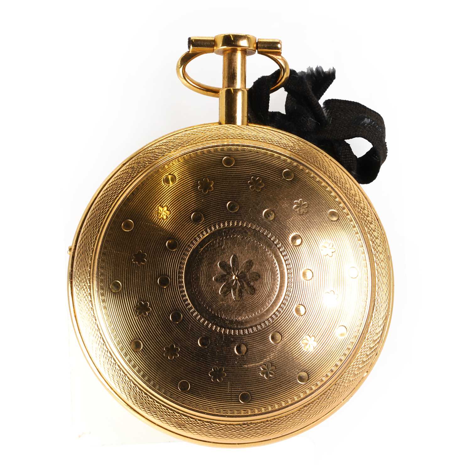 An 18ct gold key wind open faced Gregson verge fusee pocket watch, - Image 9 of 10