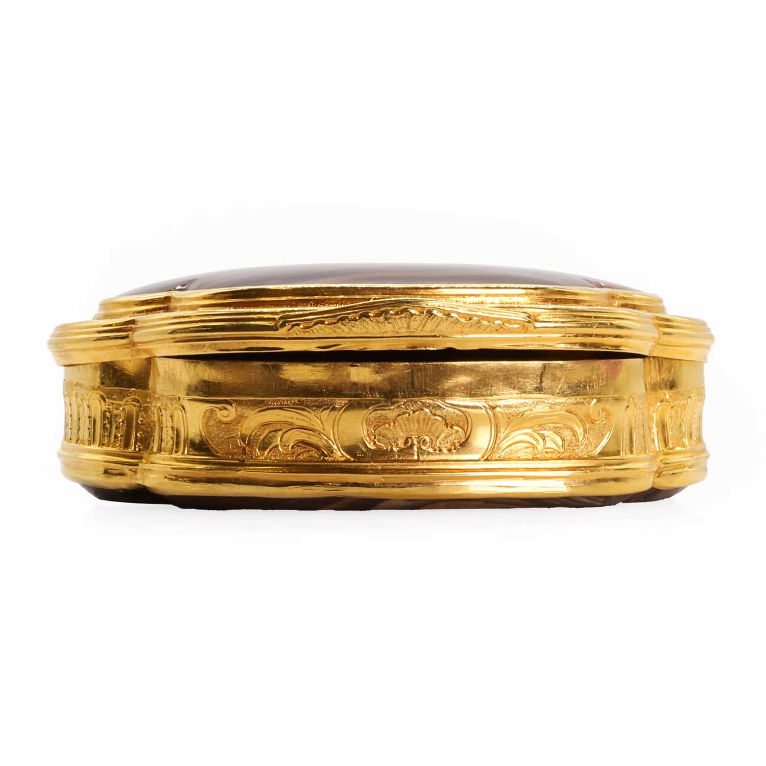 A gold mounted petrified wood snuffbox, late 18th century, - Image 3 of 5