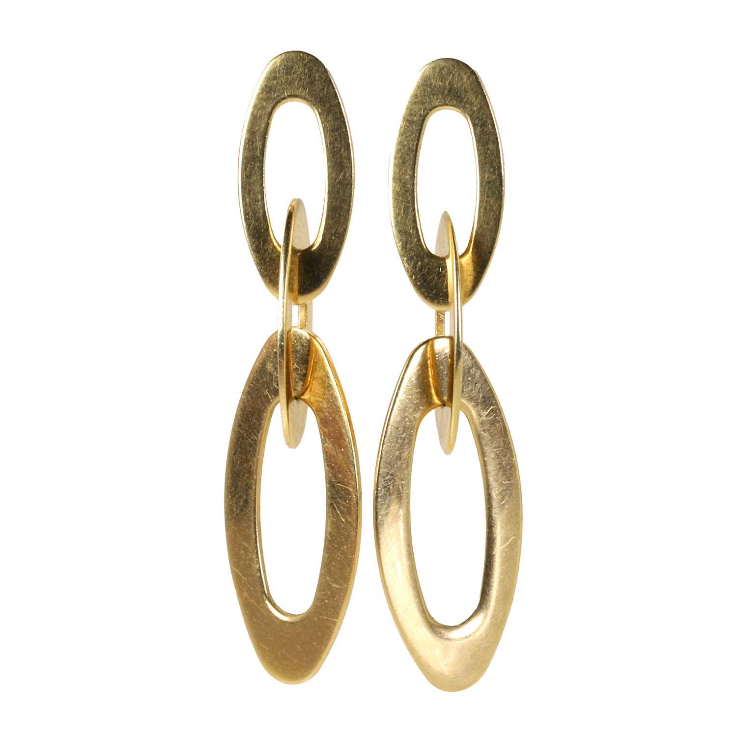 A pair of 18ct gold 'Chic & Shine' drop earrings, by Roberto Coin,