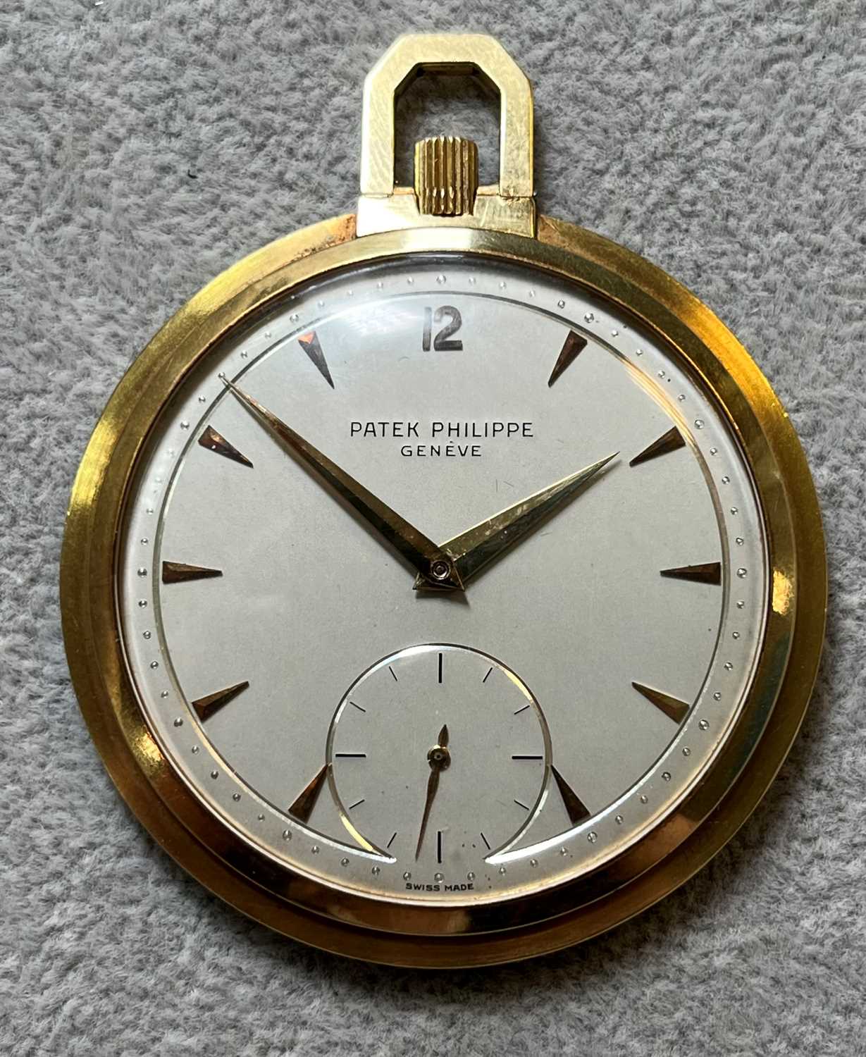 An 18ct gold Patek Philippe open faced pocket watch, - Image 4 of 12