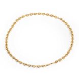 An 18ct gold anchor link chain by UnoAErre,