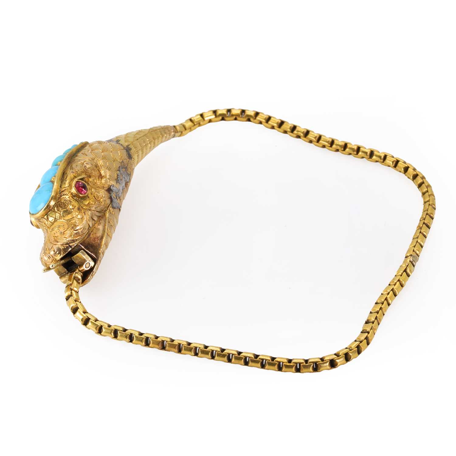 A Victorian snake bracelet, - Image 2 of 4