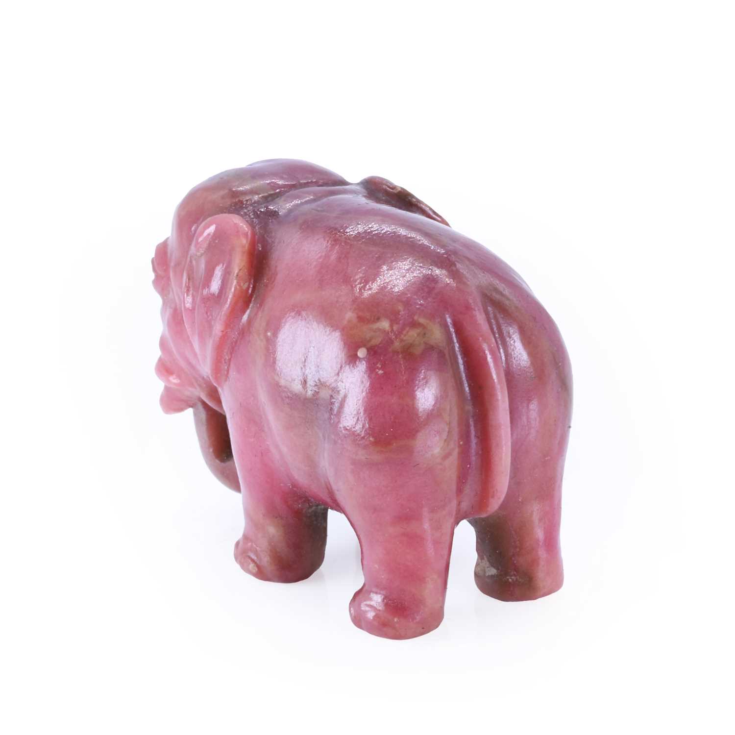 A hardstone model of an elephant, probably by Fabergé, c.1900, - Image 3 of 8