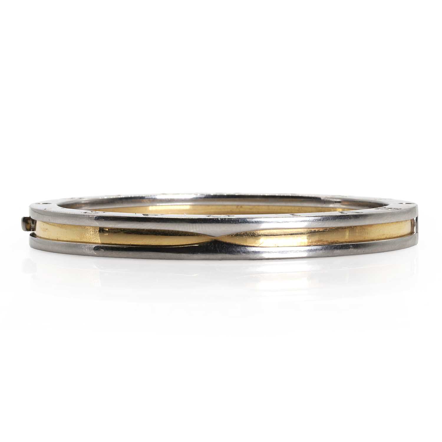 A stainless steel and 18ct gold B.Zero1 bangle, by Bulgari, - Image 2 of 4
