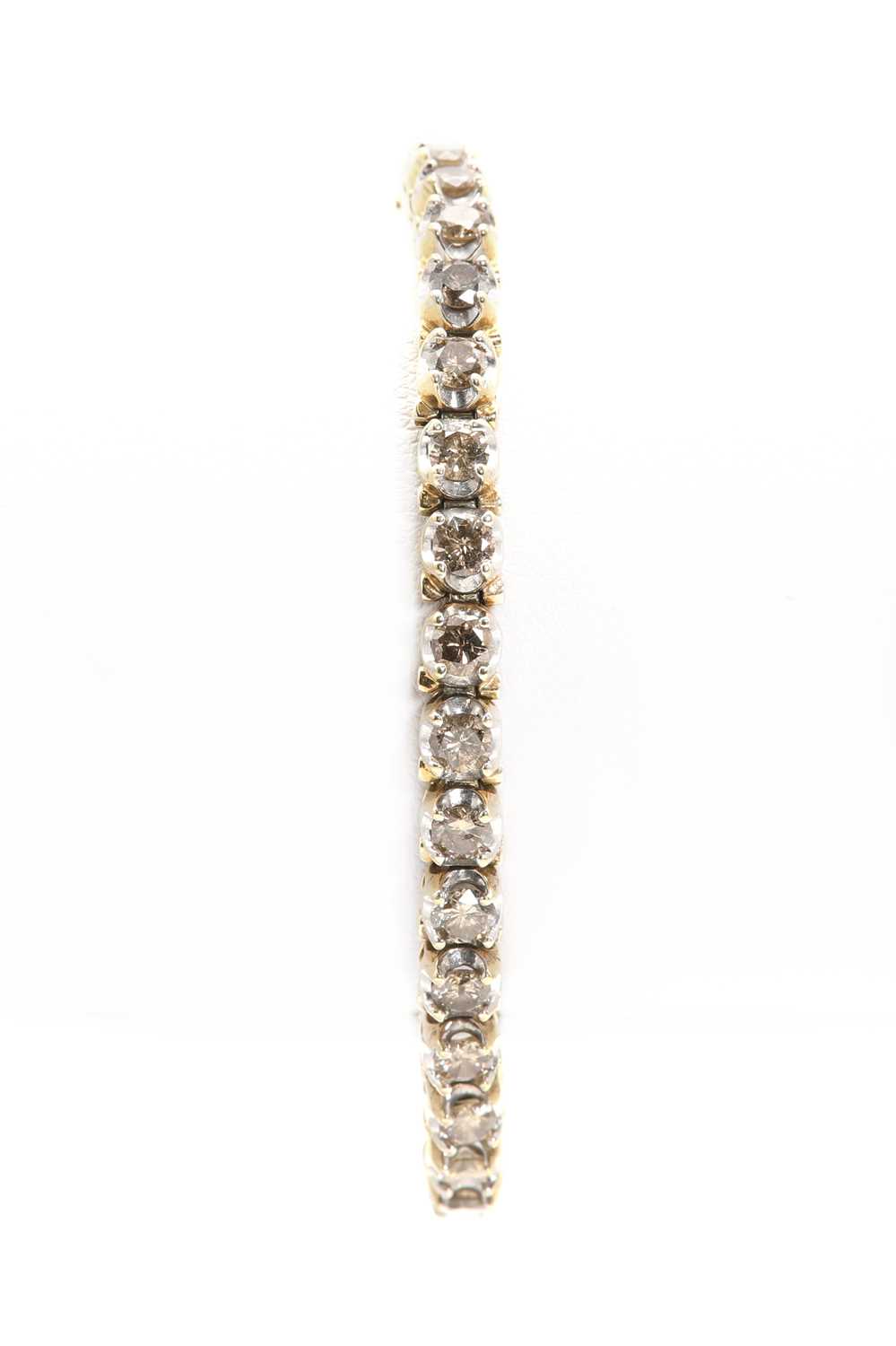 A diamond set line bracelet, - Image 2 of 4
