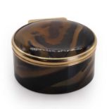 A gold mounted agate snuffbox, by Mappin & Webb,
