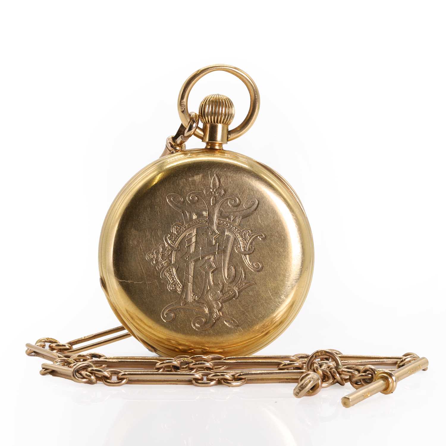 An 18ct gold side wind half hunter pocket watch, by Langford, - Image 2 of 5