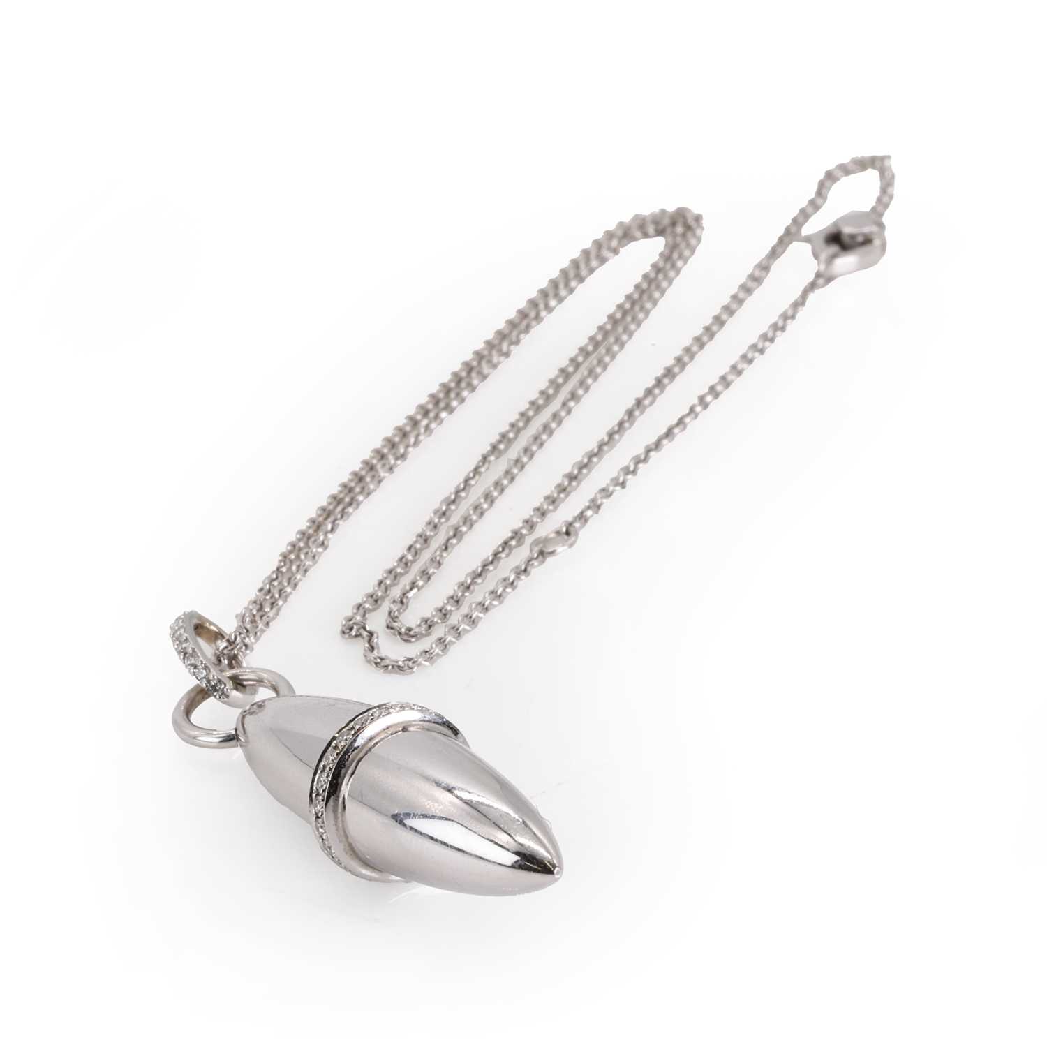 An 18ct white gold diamond 'Velocity' pendant, by Boodles, - Image 3 of 3