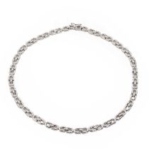 An 18ct white gold collar necklace,