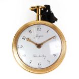 An 18ct gold key wind open faced Gregson verge fusee pocket watch,