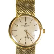 A gentlemen's 18ct gold Vacheron Constantin Geneve slimline mechanical bracelet watch, 1962,