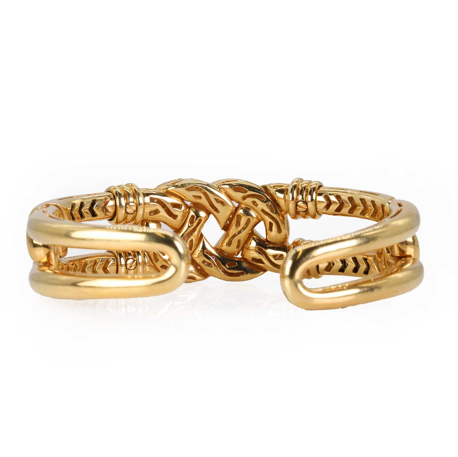 An 18ct gold and diamond bangle, by Asprey, - Image 3 of 4