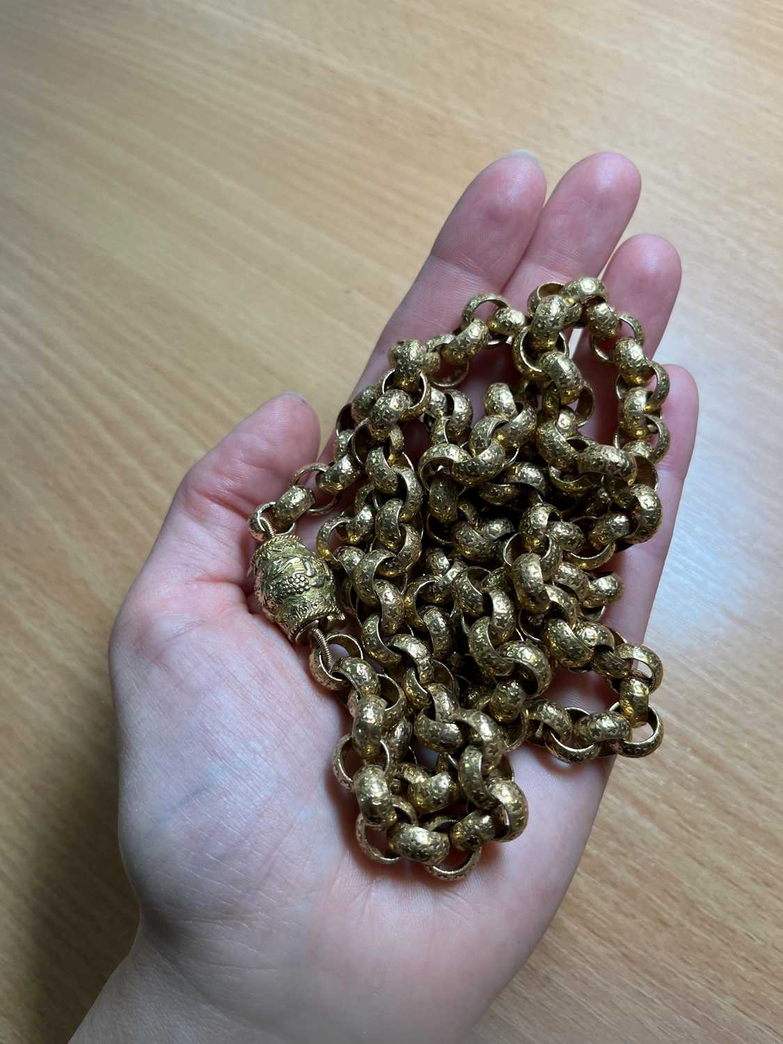 A gold belcher star link guard chain, - Image 4 of 4