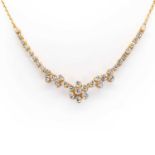 A diamond floral necklace,