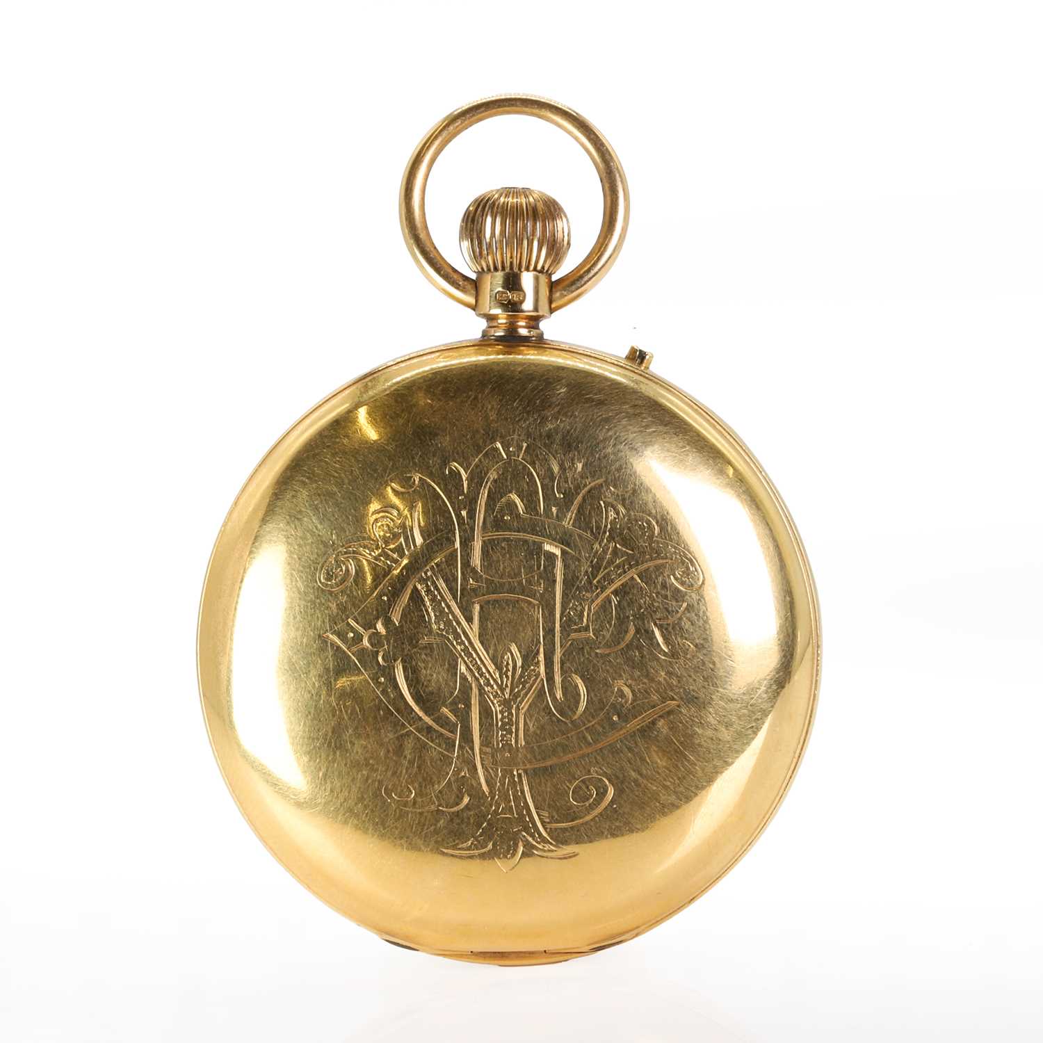 An 18ct gold side wind hunter pocket watch, by J.W. Benson, - Image 2 of 5