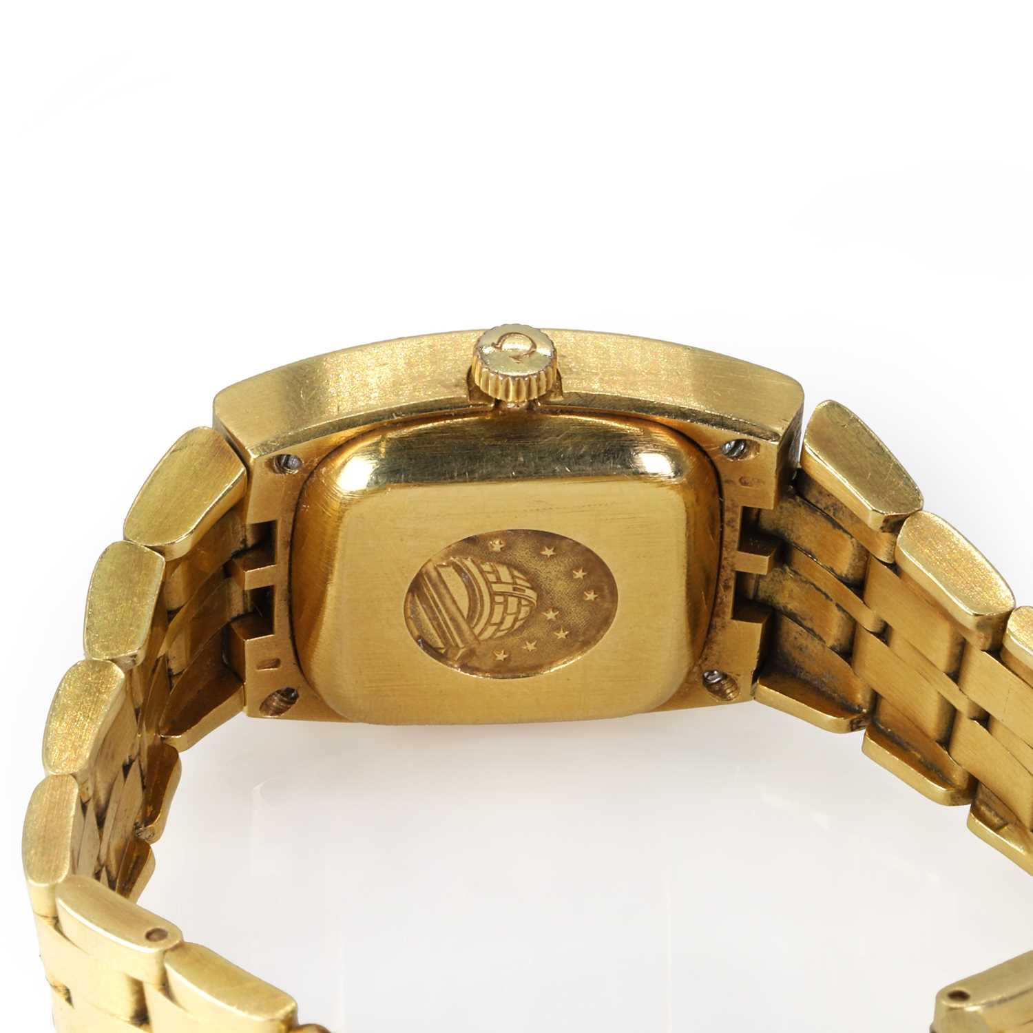 A ladies 18ct gold Omega Constellation automatic bracelet watch, - Image 3 of 3