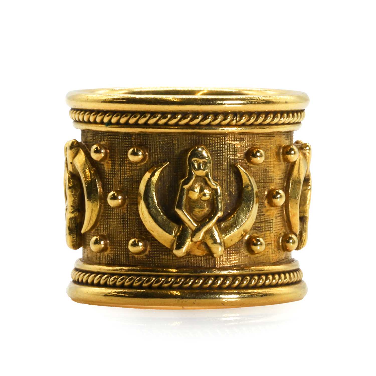 An 18ct gold zodiac ring, by Elizabeth Gage, - Image 3 of 3