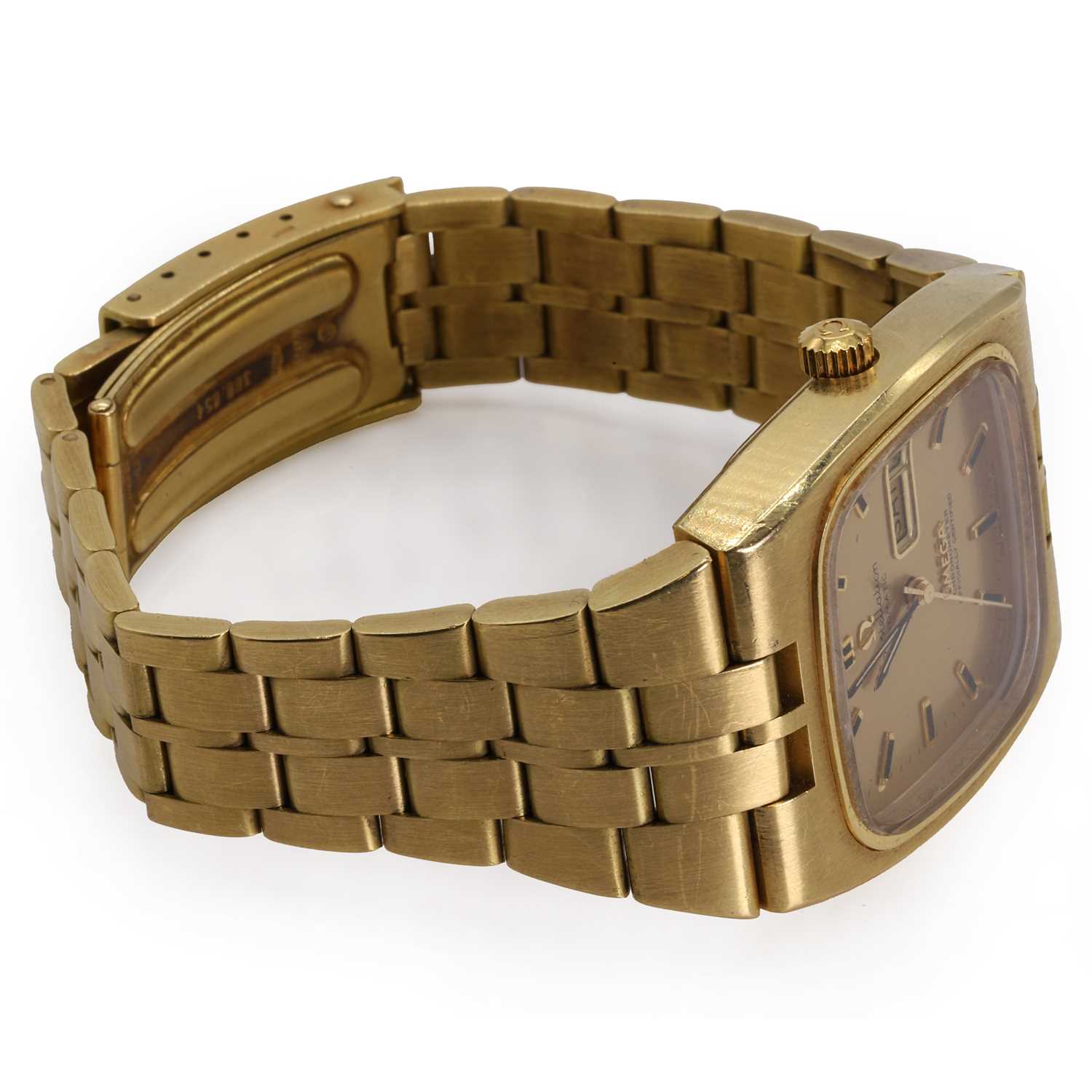 A gentlemen's 18ct gold Omega Constellation automatic bracelet watch, - Image 3 of 3