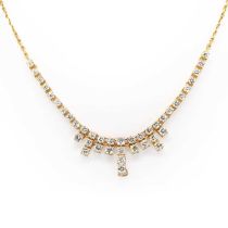 A diamond fringe necklace,