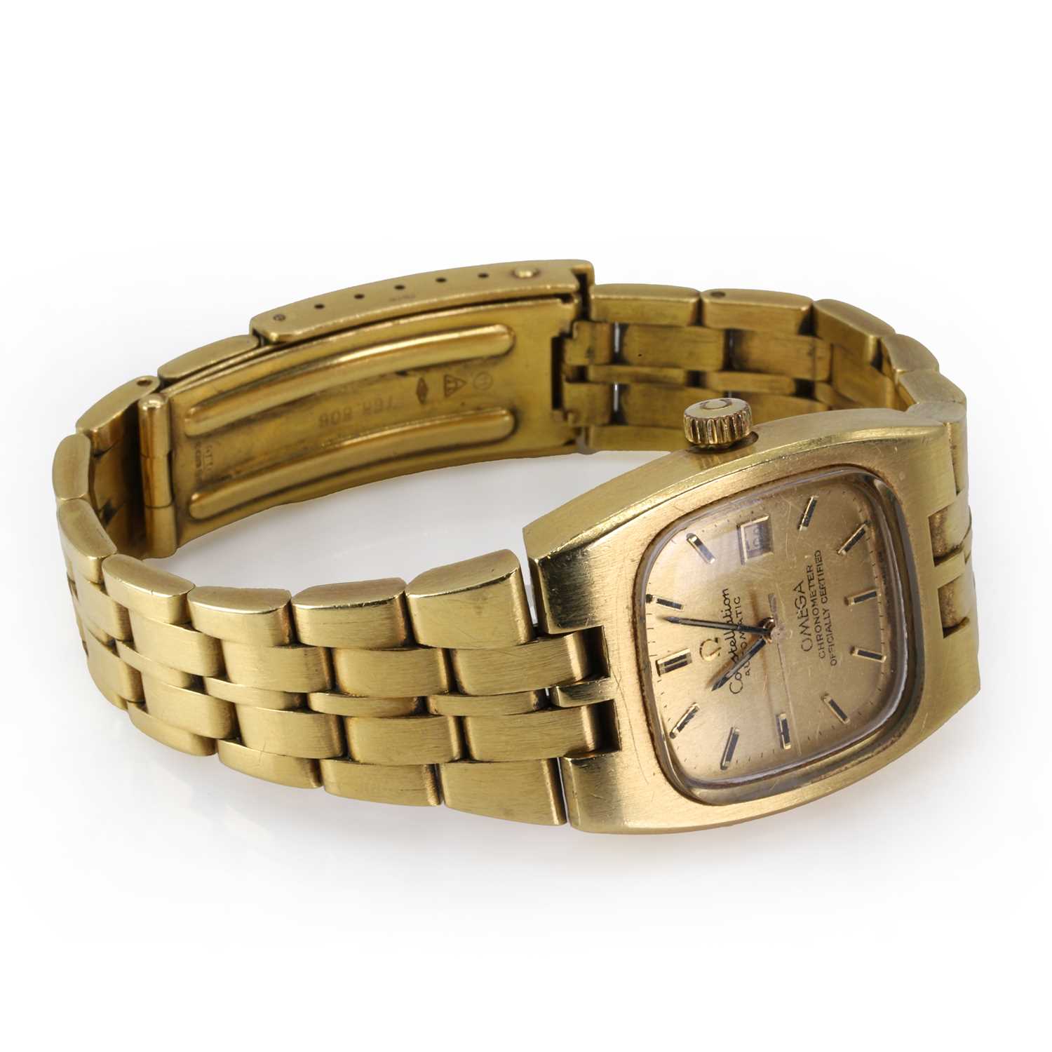 A ladies 18ct gold Omega Constellation automatic bracelet watch, - Image 2 of 3