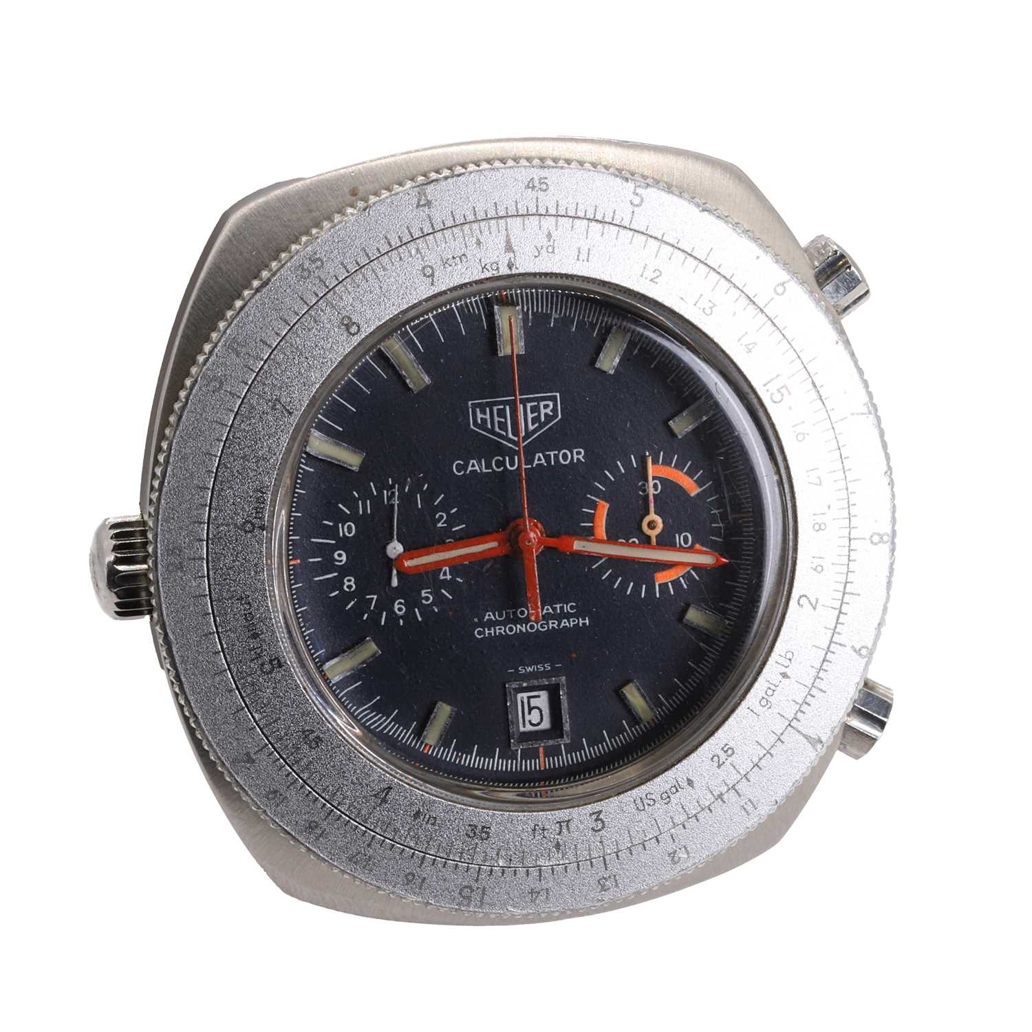 A gentlemen's Heuer Calculator automatic chronograph watch, - Image 2 of 5