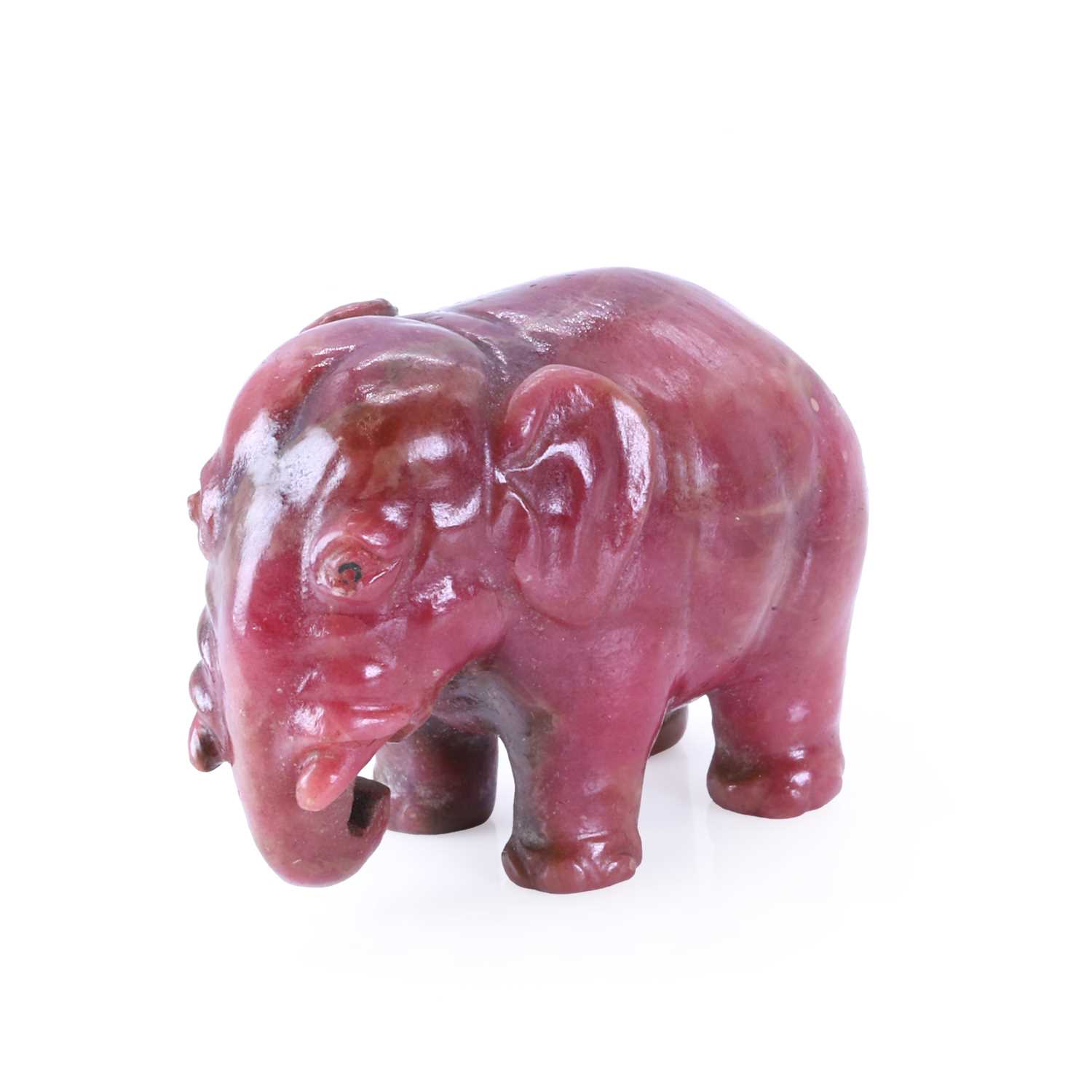 A hardstone model of an elephant, probably by Fabergé, c.1900,