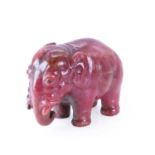 A hardstone model of an elephant, probably by Fabergé, c.1900,