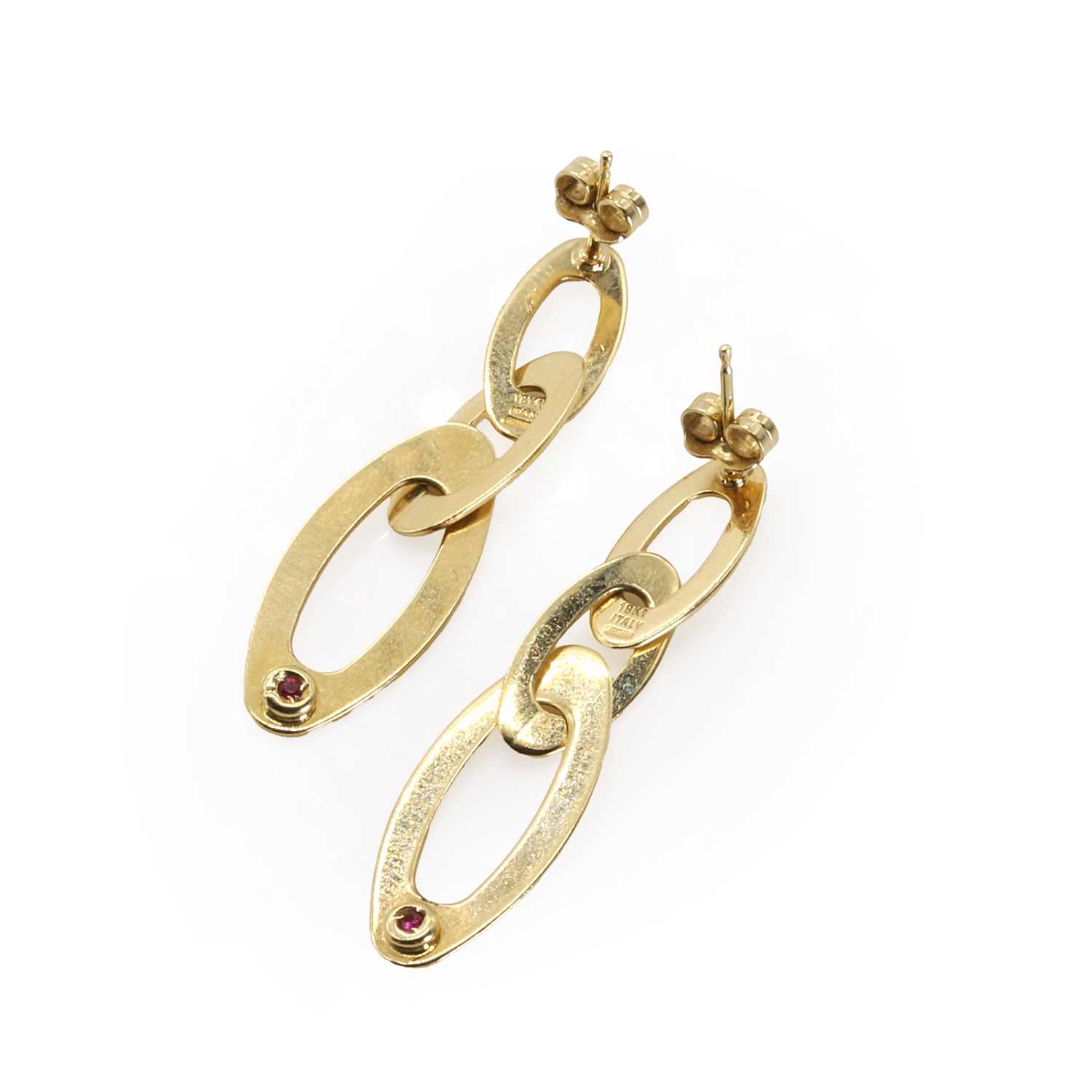 A pair of 18ct gold 'Chic & Shine' drop earrings, by Roberto Coin, - Image 2 of 5