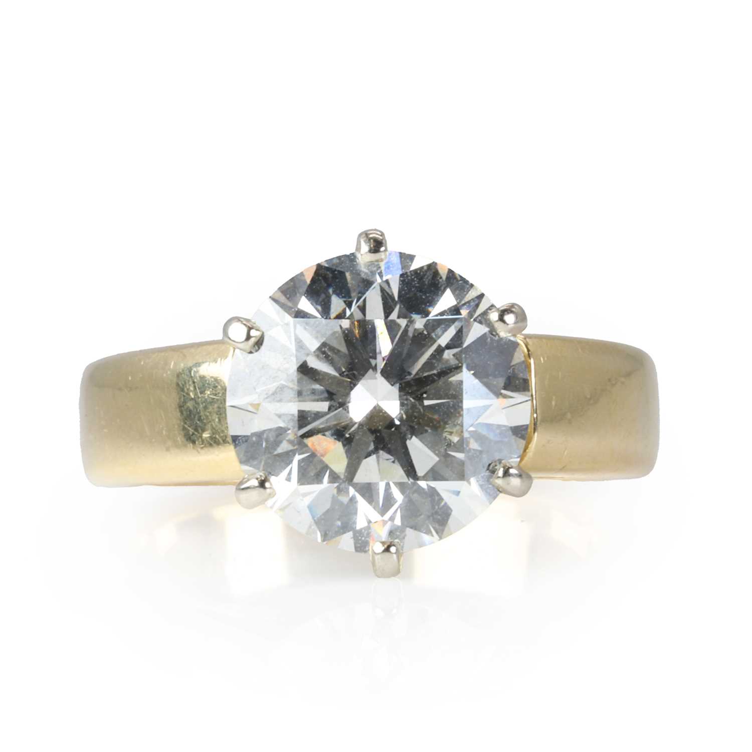 A large diamond solitaire ring,