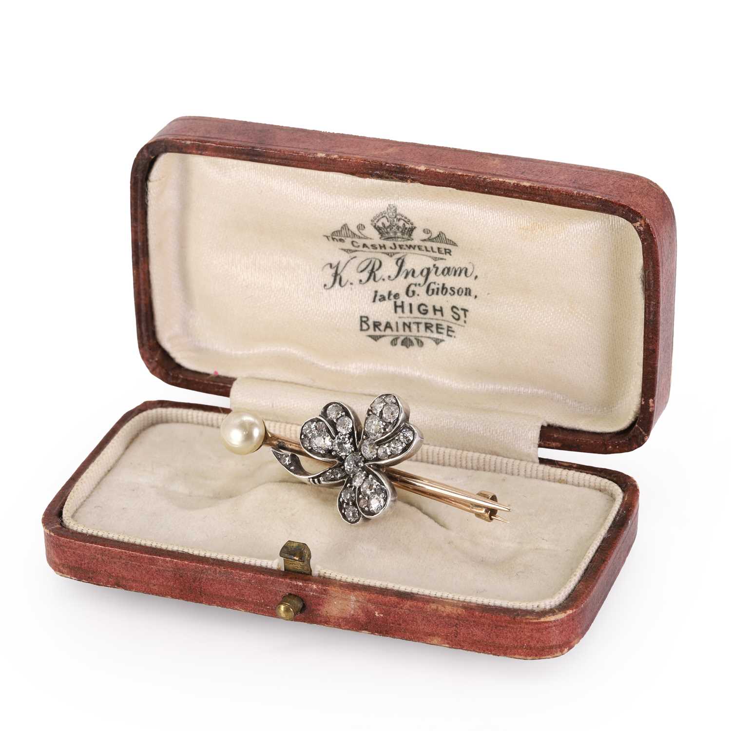 A late Victorian diamond shamrock brooch, - Image 2 of 3