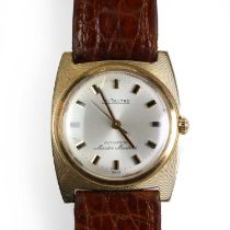 A gold Le Coultre Master Mariner automatic strap watch,