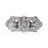 A diamond brooch, c.1920s,