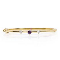 An amethyst and diamond 'Parisienne' bangle, by Roberto Coin,