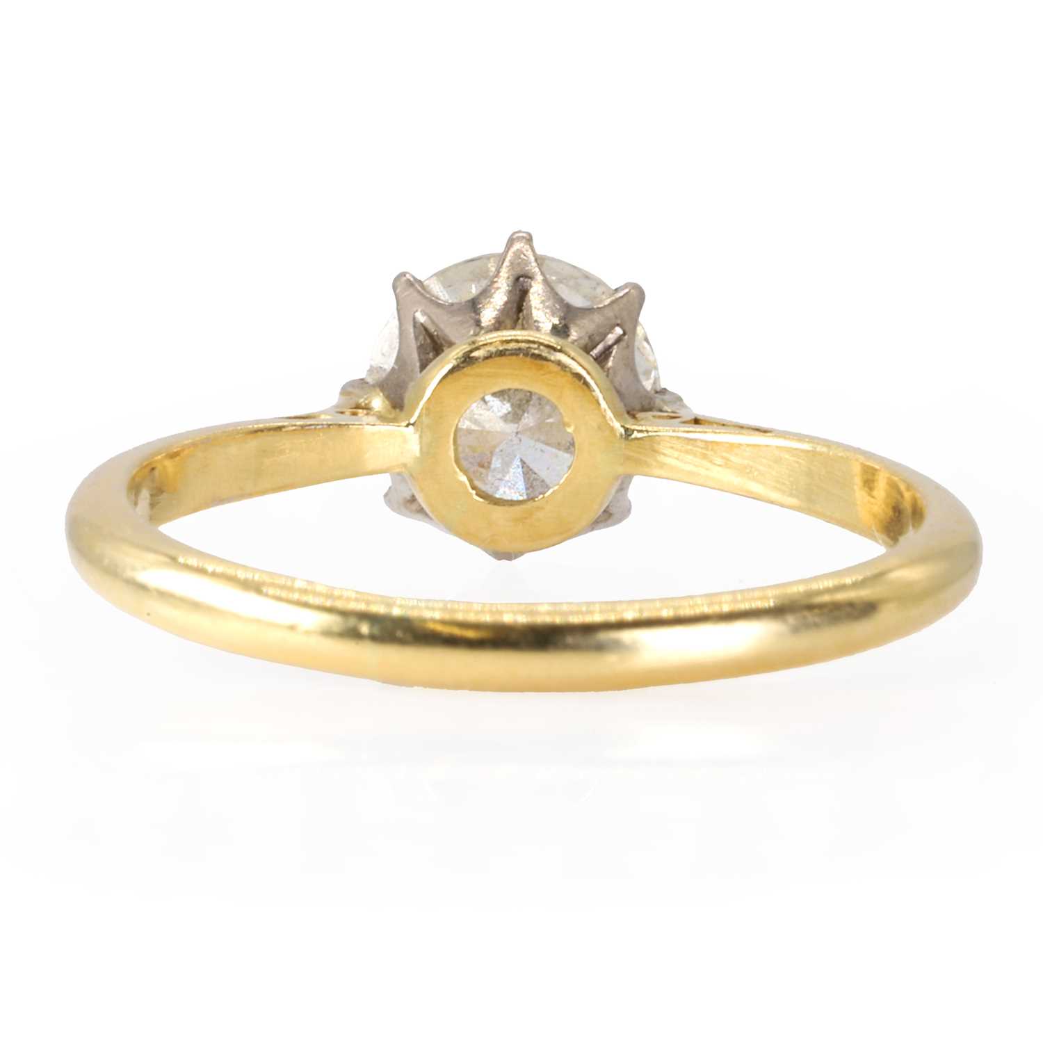 An 18ct gold diamond single stone ring, - Image 3 of 3