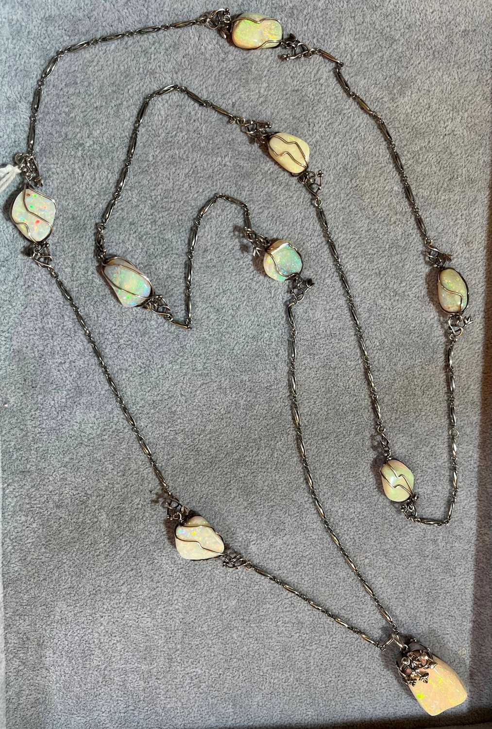 An Arts & Crafts silver and opal necklace, - Image 8 of 8